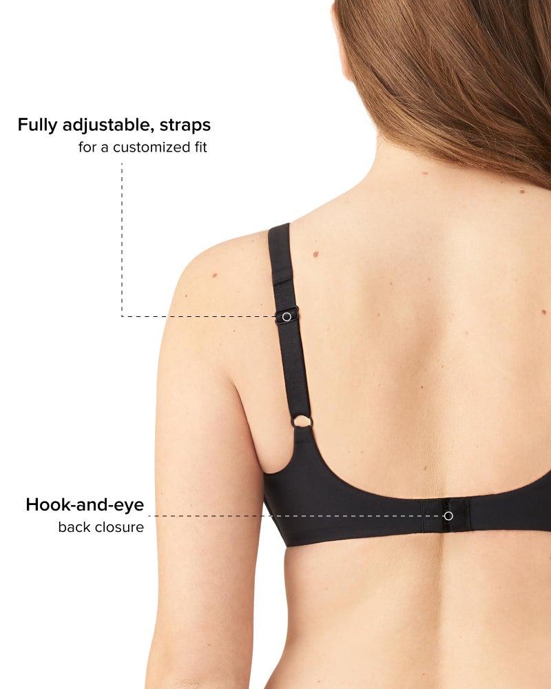Wacoal Women's How Perfect Wire Free Bra, Black, 34D - Image 3